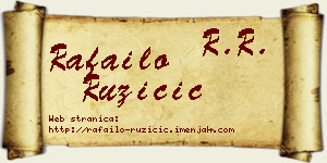 Rafailo Ružičić vizit kartica